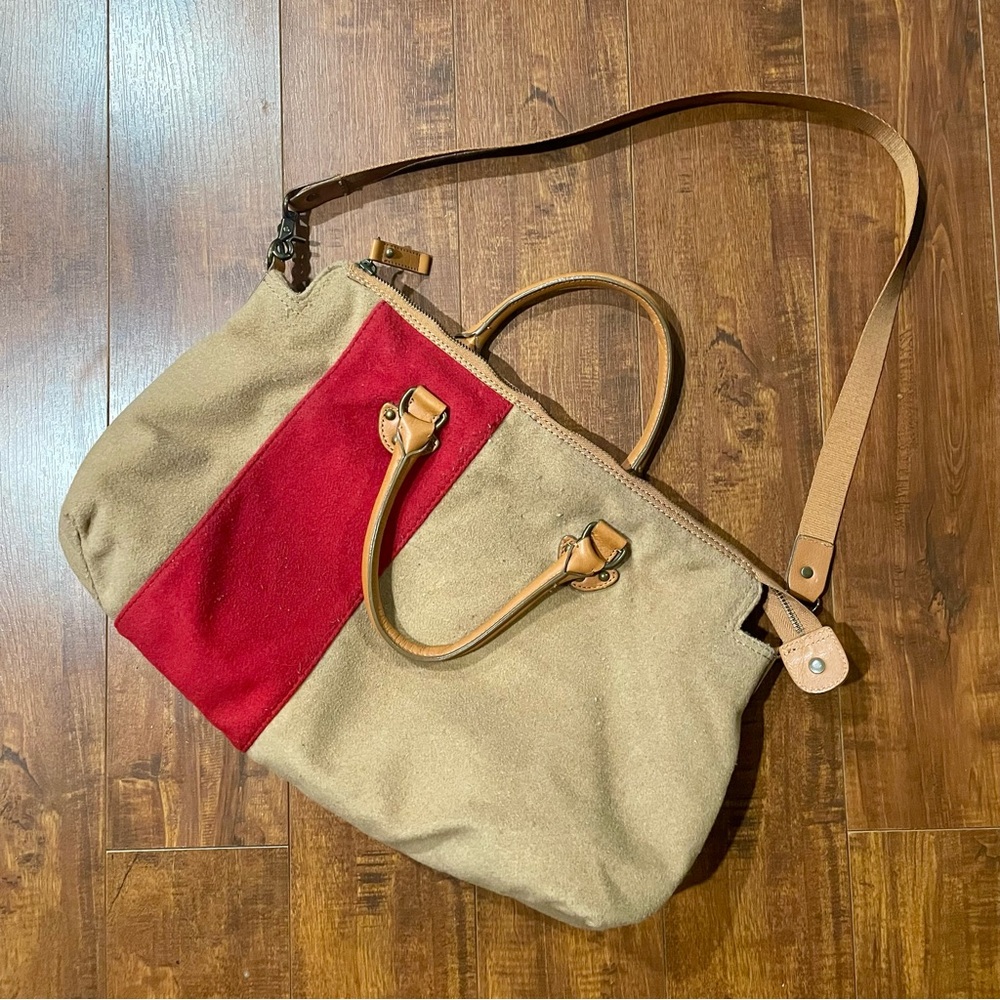 GAP Women’s Purse Bag Tan and Red Soft - Picture 7 of 10
